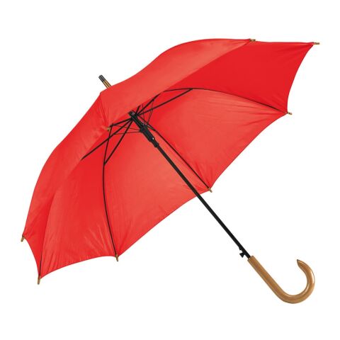 Werbeartikel PATTI. Regenschirm aus 190T-Polyester mit automatischer Öffnung | Rot | mit Logo bedrucken