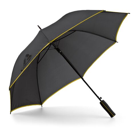 Werbeartikel JENNA. Regenschirm aus 190T-Polyester mit automatischer Öffnung – Gelb – mit Logo bedruckt