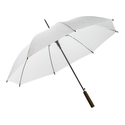 Werbeartikel APOLO. Regenschirm aus recyceltem Polyester (100% rPET) Pongé mit automatischer Öffnung | Weiß | mit Logo bedrucken