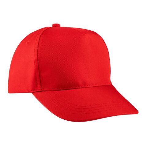 Werbeartikel BENEDICT. Kappe aus recyceltem Polyester (100% rPET) – rot – mit Logo bedruckt