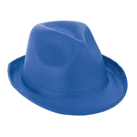 Werbeartikel MANOLO. Hut aus PP – königsblau – mit Logo bedruckt