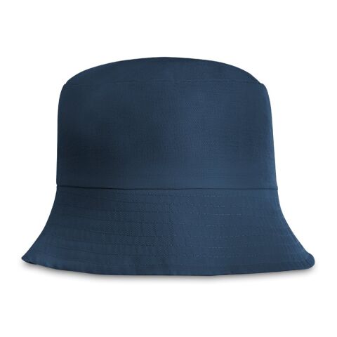 Werbeartikel JONATHAN. Panamakappe aus Polyester – Dunkelblau – Hut mit Logo bedruckt