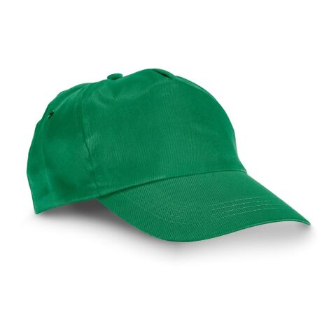 Werbeartikel CAMPBEL. Kappe aus Polyester – Grün – mit Logo bedruckt