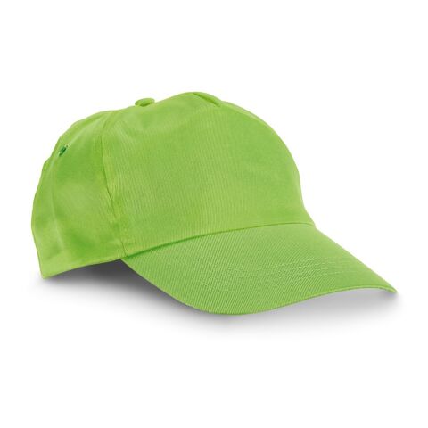 Werbeartikel CAMPBEL. Kappe aus Polyester – Hellgrün – Cap / Kappe mit Logo bedruckt