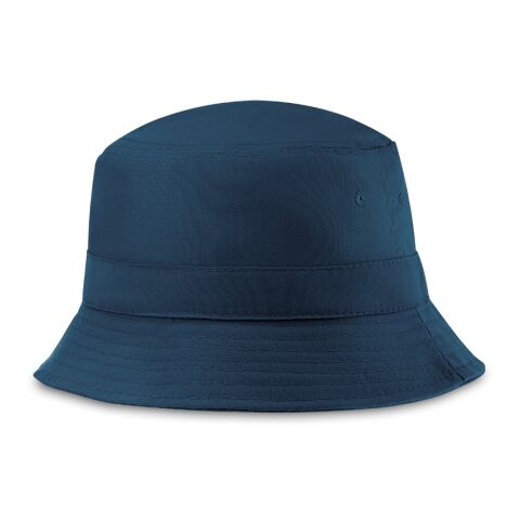 Werbeartikel JOSEPH. Eimerhut aus Canvas Baumwolle und Polyester (220 g/m²) – Dunkelblau – mit Logo bedruckt