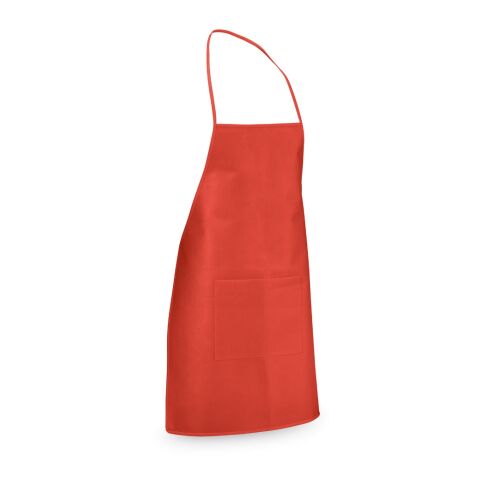 Werbeartikel CELERY Latzschürze Non-Woven Vliesstoff Kochschürze günstig Werbemittel Give-away Messe Event Promotion Tasche – Rot – mit Logo bedruckt