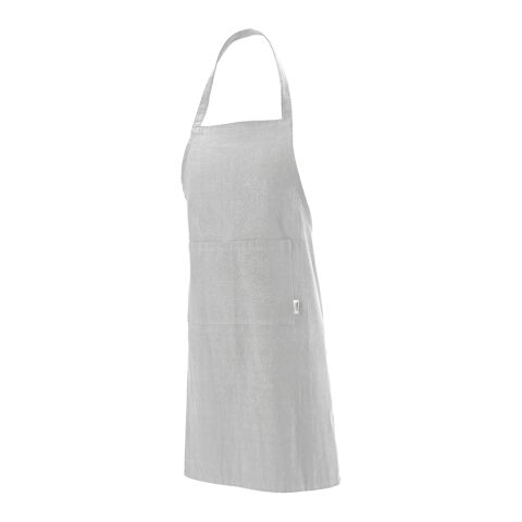 Werbeartikel Rubens Latzschürze Kochschürze recycelte Baumwolle 180g/m² 2 Taschen nachhaltig GRS Werbemittel Event Give-away – Grau – mit Logo