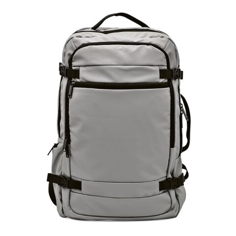 Werbeartikel Galindo 22L Rucksack aus rPET. Seitlichem Griff. Laptops bis 17" | Grau | mit Logo bedrucken