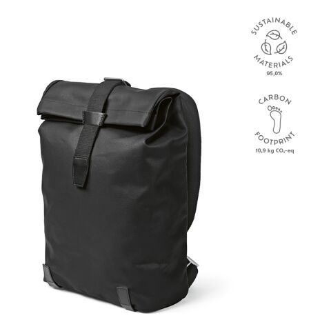 Berlin Rucksack 23L recy. Baumwolle 340 gsm  Schwarz | ohne Werbeanbringung