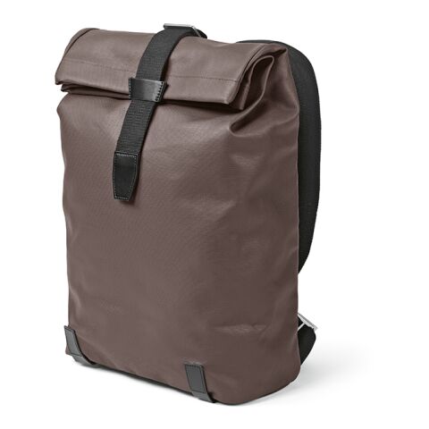 Werbeartikel Berlin 23 L Rucksak recy.Baumwolle 340gsm und rPU. Laptops bis 17" – grau – mit Logo bedruckt