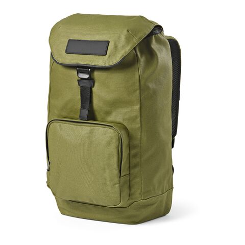 Werbeartikel Copenhagen 20 L Rucksack recy.Baumwolle 240gsm für Laptops bis 15.6" – armeegrün – mit Logo bedruckt