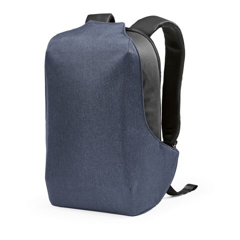 Werbeartikel Abrantes 20L Rucksack rPET - TSA-Schloss und schnittfester Stoff – Blau – mit Logo bedruckt