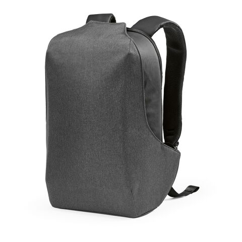 Werbeartikel Abrantes 20 L Rucksack rPET - TSA-Schloss und schnittfester Stoff – dunkelgrau – mit Logo bedruckt