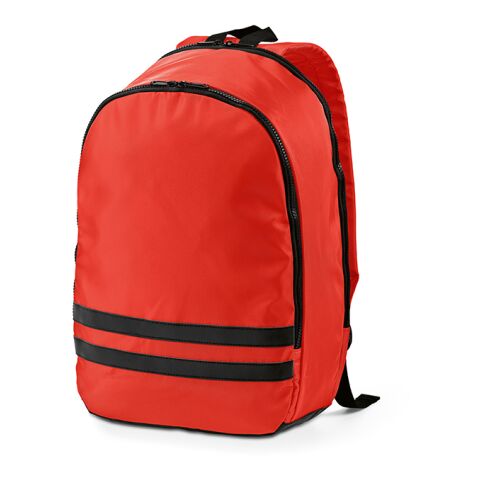 Mitarbeitergeschenk Rucksack Sydney – rot – mit Logo bedruckt 18L nachhaltiger Backpack mit Laptopfach für das Mitarbeiter-Onboarding