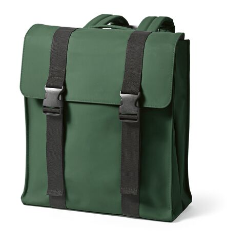 Werbeartikel Edinburgh 22L Rucksack aus rPU und rPET. Laptops bis 17" | Grün | mit Logo bedrucken