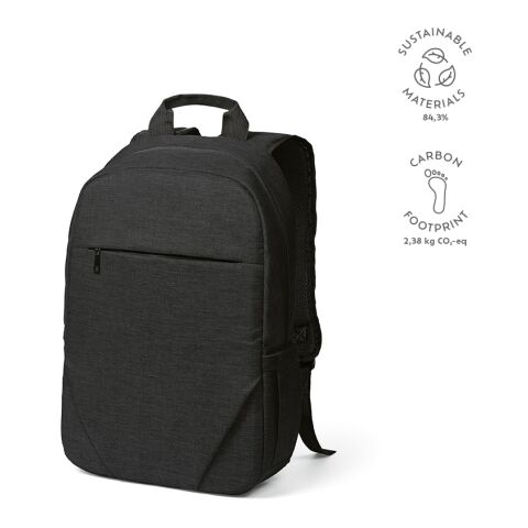Vilnius Rucksack 18L rPET Schwarz | ohne Werbeanbringung
