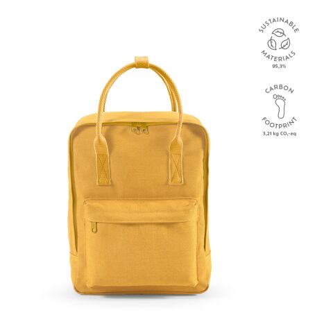 Stockholm Rucksack 18L recy. Baumwolle 450 gsm Gelb | ohne Werbeanbringung