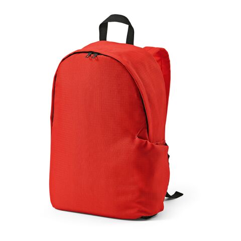 Werbeartikel Tallin 23 L Rucksack Ripstop aus rPET. laptops bis 17" – Rot – mit Logo bedruckt