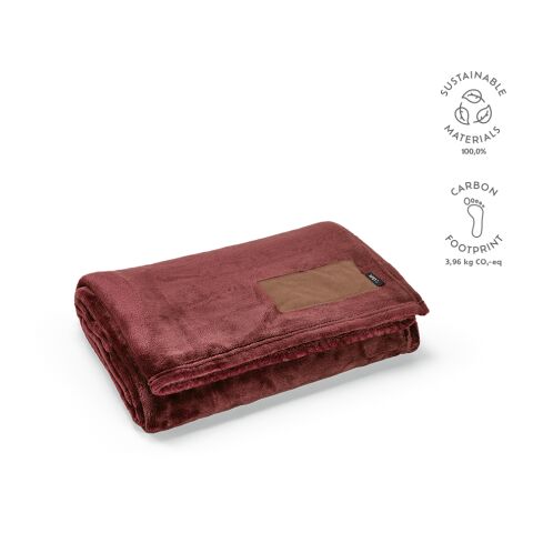 Van Eyck Decke rPET 240 gsm dunkelrot | ohne Werbeanbringung