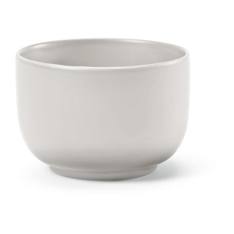 Werbeartikel Michelangelo Schüssel aus Keramik, 860 ml. Matte Oberfläche – hellgrau – mit Logo bedruckt