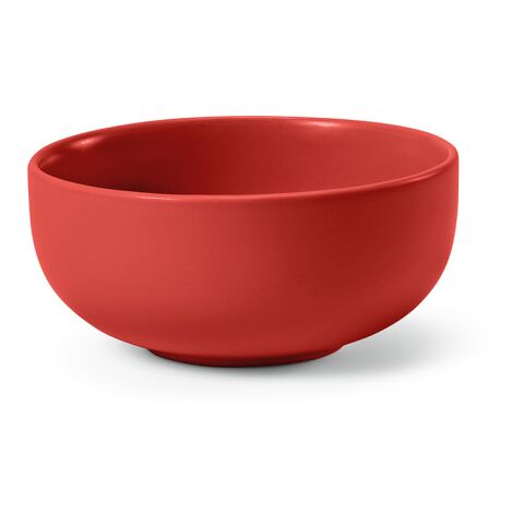 Werbeartikel O'Keeffe Schüssel aus Keramik, 800 ml. Matte Oberfläche – rot – mit Logo bedruckt