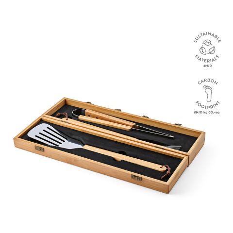 Turner Barbecue Set Bambus Beige | ohne Werbeanbringung