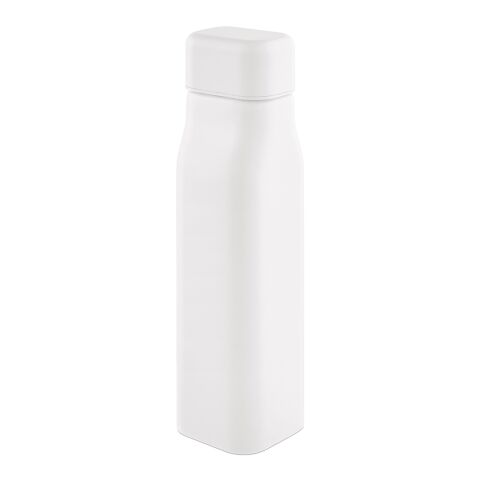 Werbeartikel Virtuos Trinkflasche aus recy.Edelstahl, 1030 ml. Auslaufsicher – weiß – mit Logo bedruckt