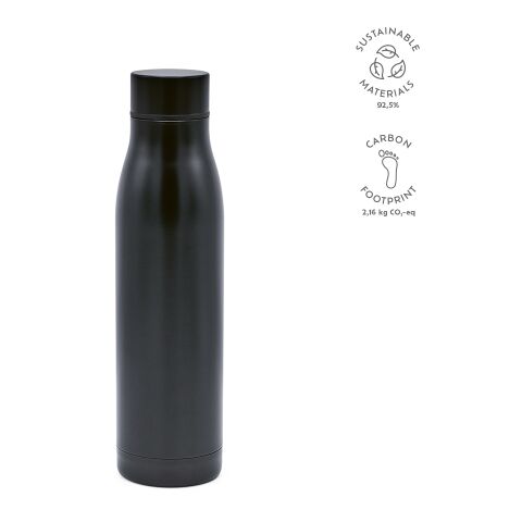 Acuara Trinkflasche recy. Edelstahl 630 ml Schwarz | ohne Werbeanbringung