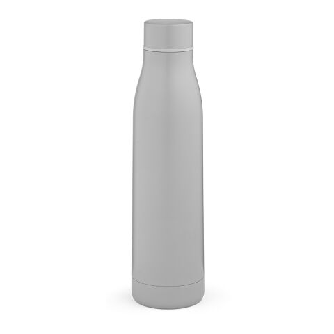 Werbeartikel Acuara Trinkflasche aus recy.Edelstahl, 630 ml. Doppelwandig – silber – mit Logo bedruckt