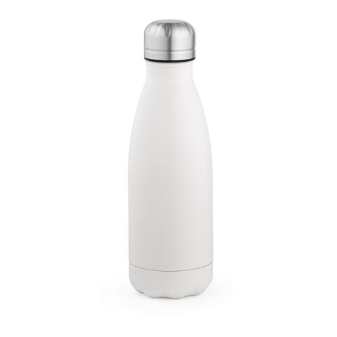 Werbeartikel Mississippi 450 Trinkflasche recy.Edelstahl, 430 ml. Doppelwandig – weiß – mit Logo bedruckt