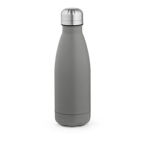 Werbeartikel Mississippi 450 Trinkflasche recy.Edelstahl, 430 ml. Doppelwandig – grau – mit Logo bedruckt