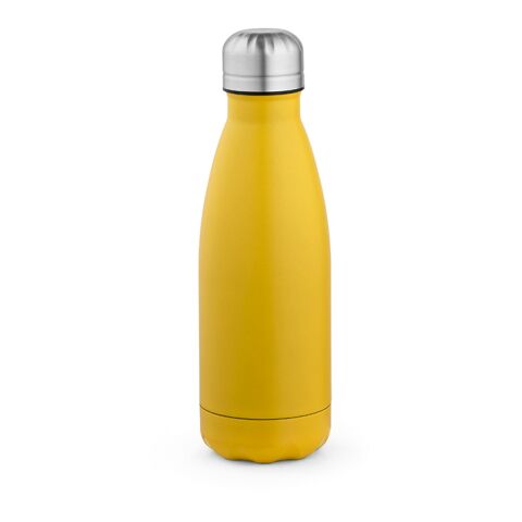 Werbeartikel Mississippi 450 Trinkflasche recy.Edelstahl, 430 ml. Doppelwandig – Dunkelgelb – mit Logo bedruckt