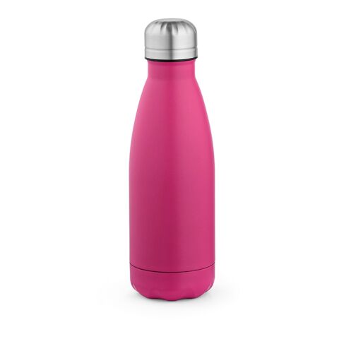 Werbeartikel Mississippi 450 Trinkflasche recy.Edelstahl, 430 ml. Doppelwandig – fuchsia – mit Logo bedruckt