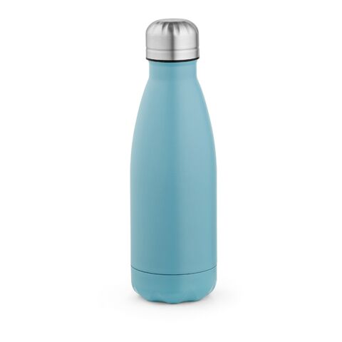 Werbeartikel Mississippi 450 Trinkflasche recy.Edelstahl, 430 ml. Doppelwandig – hellblau – mit Logo bedruckt
