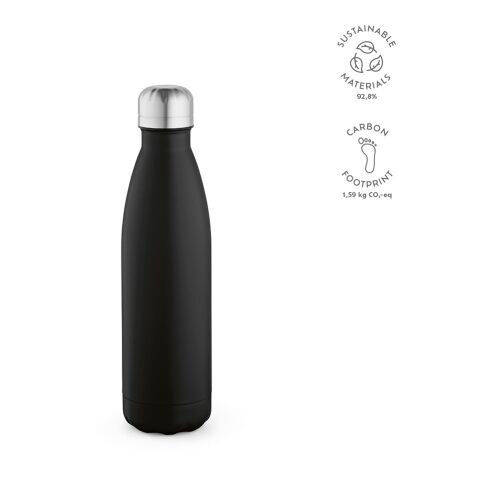 Mississippi 550 Trinkflasche recy.Edelstahl 535 ml Schwarz | ohne Werbeanbringung