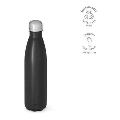 Mississippi 800 Trinkflasche recy.Edelstahl 810 ml Schwarz | ohne Werbeanbringung
