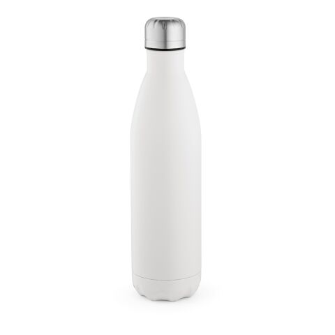 Werbeartikel Mississippi 800 Trinkflasche recy.Edelstahl, 810 ml. Auslaufsicher – weiß – mit Logo bedruckt