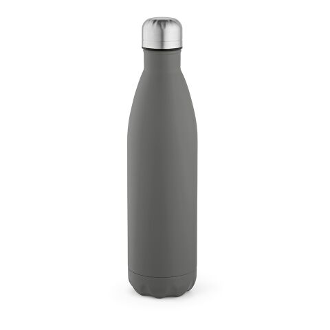 Werbeartikel Mississippi 800 Trinkflasche recy.Edelstahl, 810 ml. Auslaufsicher – grau – mit Logo bedruckt