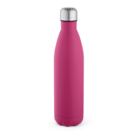 Werbeartikel Mississippi 800 Trinkflasche recy.Edelstahl, 810 ml. Auslaufsicher – fuchsia – mit Logo bedruckt