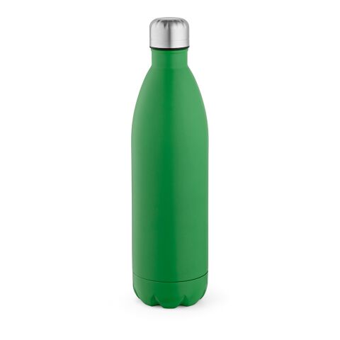 Werbeartikel Mississippi 1100 Trinkflasche recy.Edelstahl, 1100 ml. Doppelwandig – grün – mit Logo bedruckt