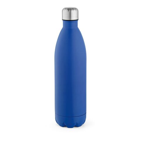 Werbeartikel Mississippi 1100 Trinkflasche recy.Edelstahl, 1100 ml. Doppelwandig – königsblau – mit Logo bedruckt
