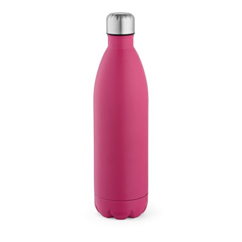 Werbeartikel Mississippi 1100 Trinkflasche recy.Edelstahl, 1100 ml. Doppelwandig – Fuchsia – mit Logo bedruckt