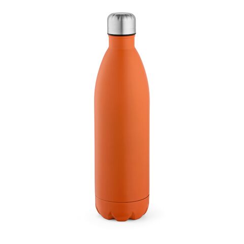 Werbeartikel Mississippi 1100 Trinkflasche recy.Edelstahl, 1100 ml. Doppelwandig – orange – mit Logo bedruckt