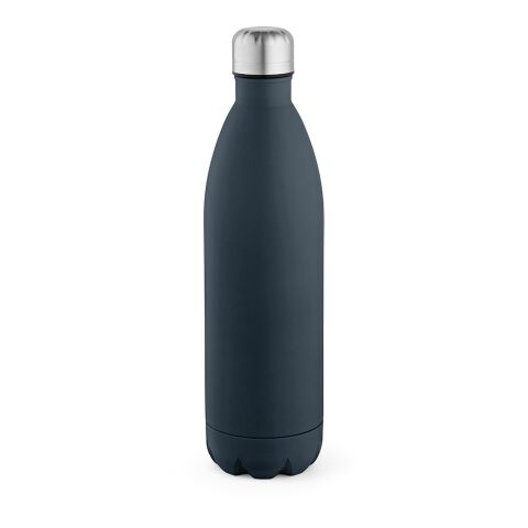 Werbeartikel Mississippi 1100 Trinkflasche recy.Edelstahl, 1100 ml. Doppelwandig – marineblau – mit Logo bedruckt