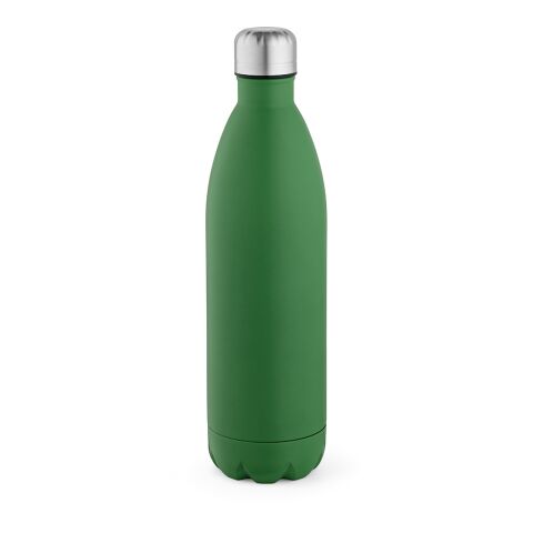 Werbeartikel Mississippi 1100 Trinkflasche recy.Edelstahl, 1100 ml. Doppelwandig – armeegrün – mit Logo bedruckt
