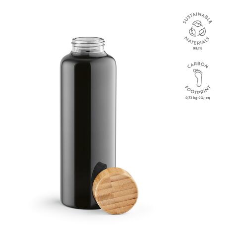 Indus Trinkflasche Borosilikat Glas 510 ml Schwarz | ohne Werbeanbringung
