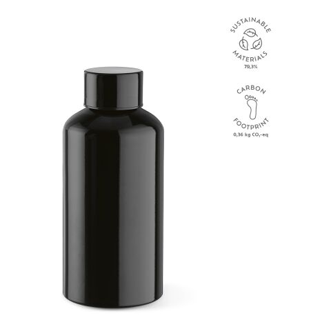 Yukon Trinkflasche recy.Aluminium 550 ml Schwarz | ohne Werbeanbringung