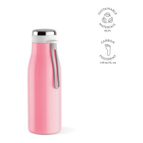 Arkansas 350 Trinkflasche recy. Edelstahl 400 ml rosa | ohne Werbeanbringung