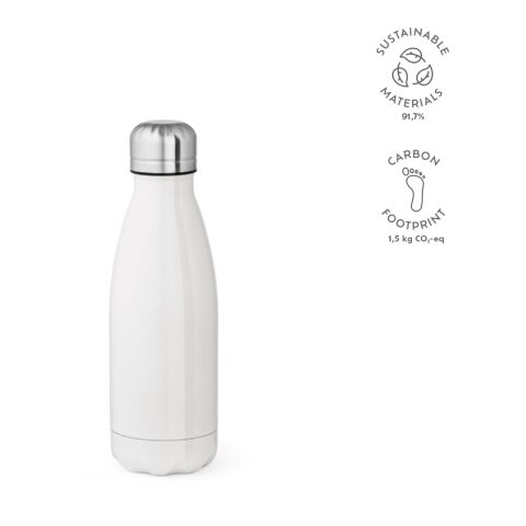 Mississippi 450W Trinkflasche recy.Edelstahl 430 ml Weiß | ohne Werbeanbringung
