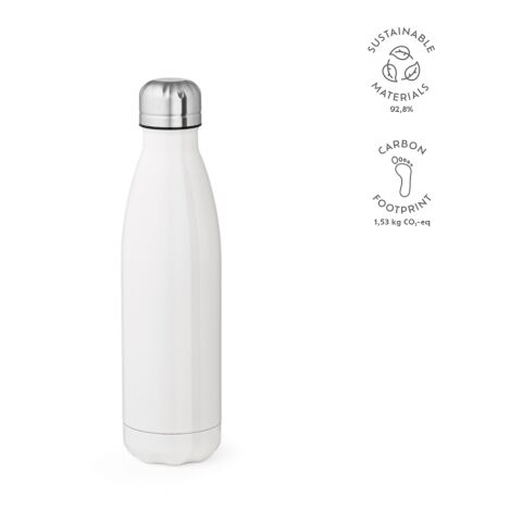 Mississippi 550W Trinkflasche recy.Edelstahl 535 ml  Weiß | ohne Werbeanbringung